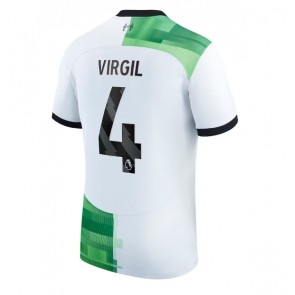 Lacne Muži Futbalové dres Liverpool Virgil van Dijk #4 2023-24 Krátky Rukáv - Preč